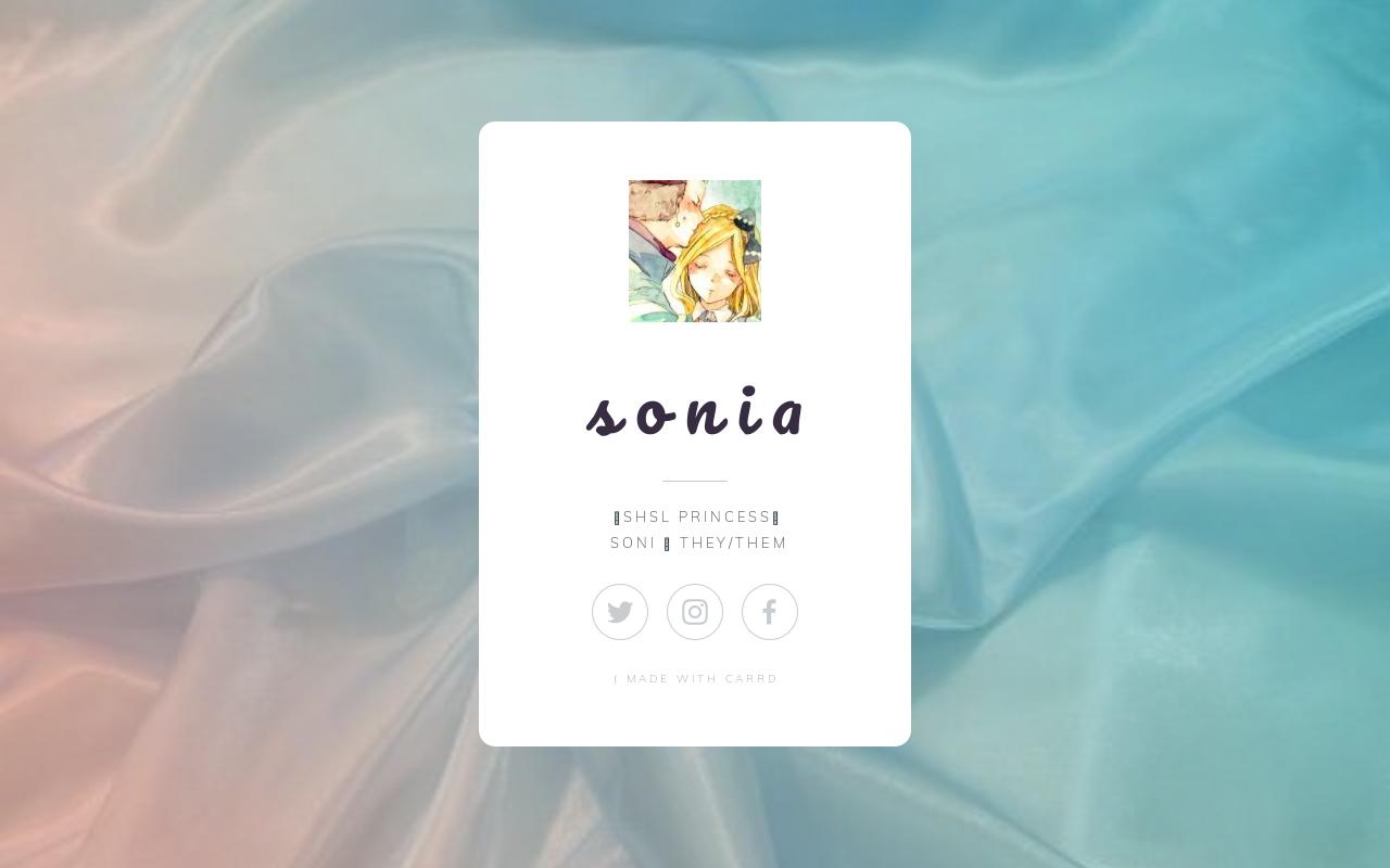 Carrd profile picture for @sonia